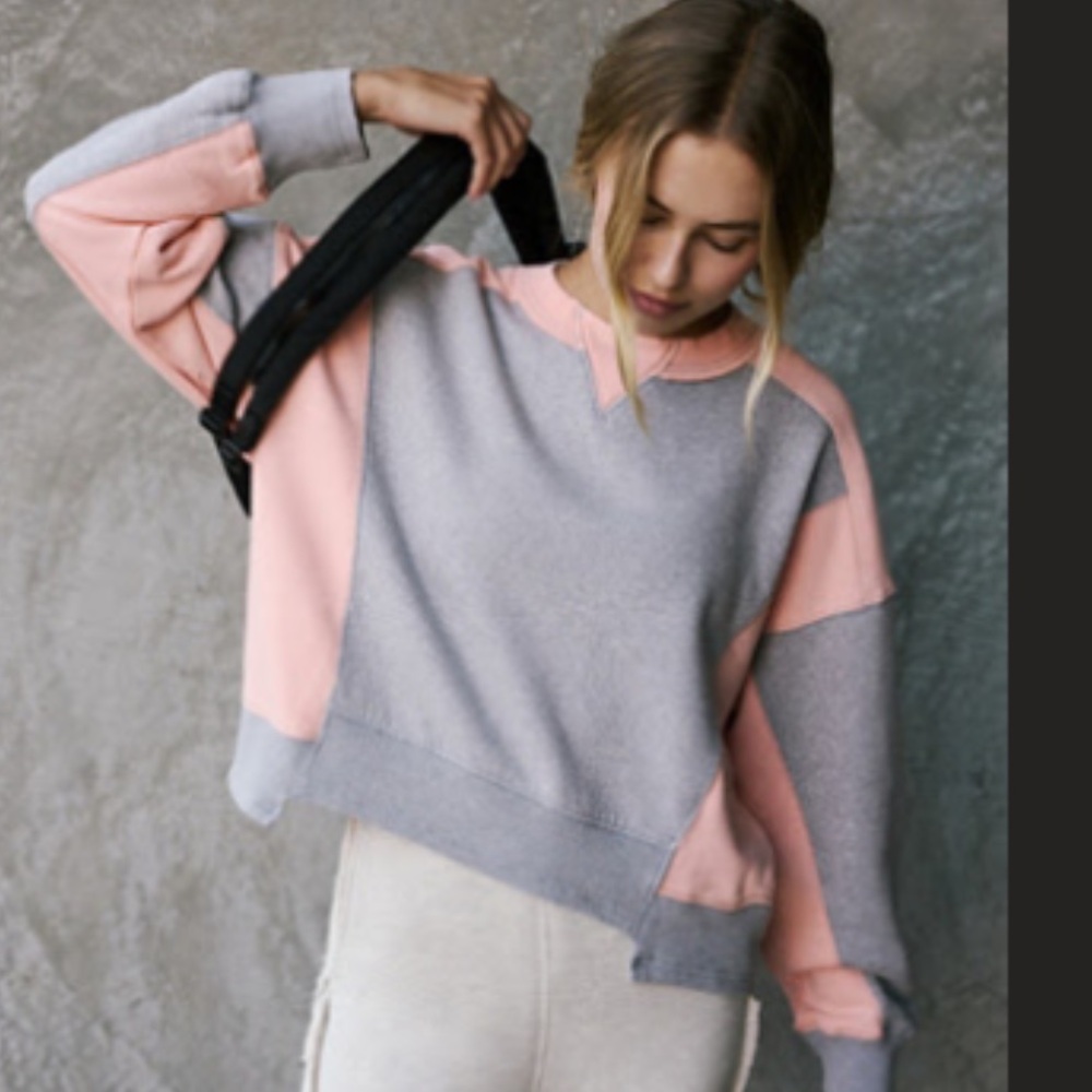 Free People Colorblock Intercept Pullover
